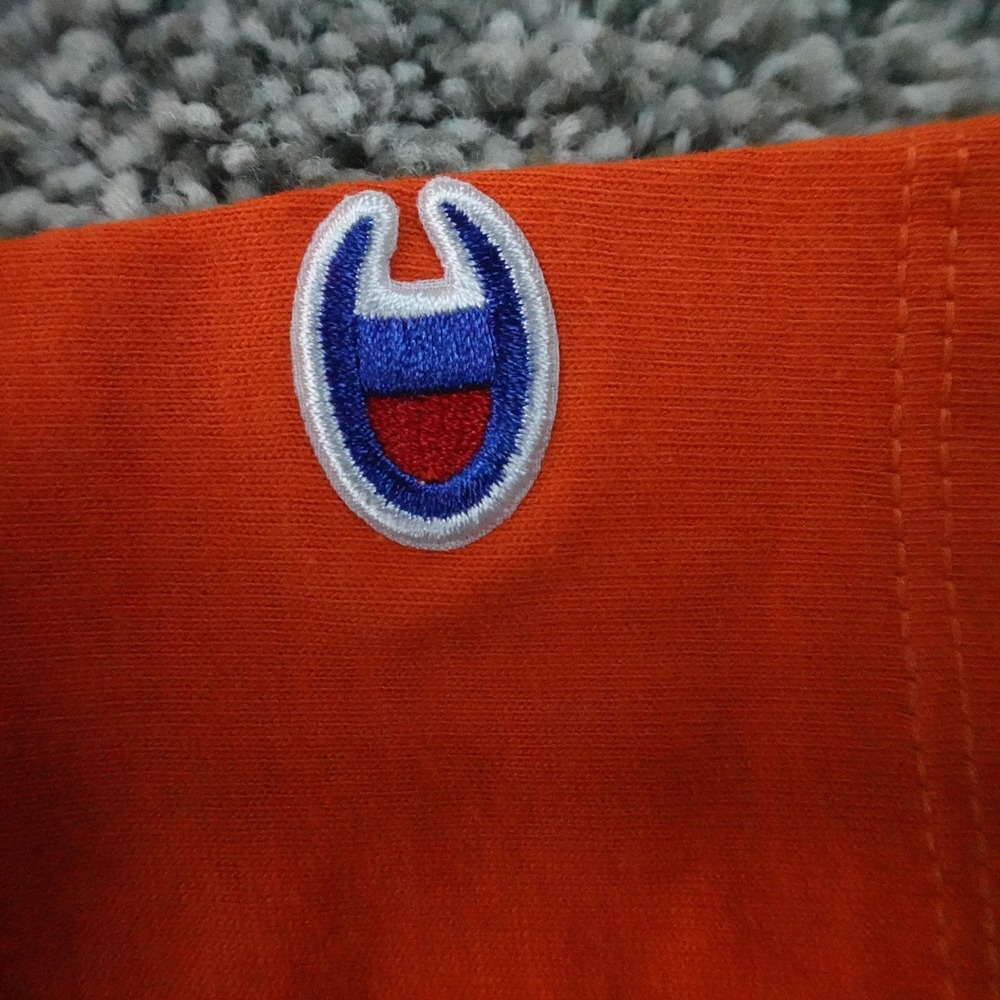 NEW Champion Shirt Mens S Orange Graphic Logo Short Sleeve Tee T-Shirt Casual - Picture 4 of 11